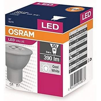 Bombilla LED GU10 4.3W 36º 350LM de alta eficiencia energética OSRAM
