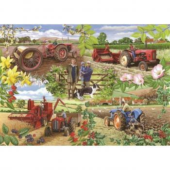 Farming Year 1000 Piece Jigsaw Puzzle - Scenic Landscape Illustration