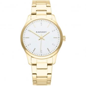 Radiant - Reloj de mujer Saona RA616204 con elegante correa dorada de acero inoxidable