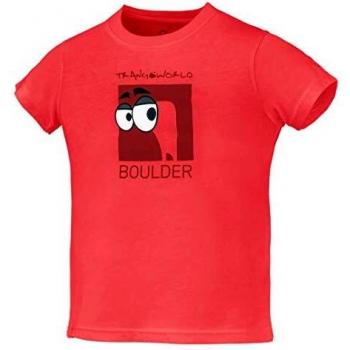 Trango Eyes SN - Camiseta para niños, Color Rojo Coral, Talla 8