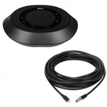 AVer Expansion Speakerphone with 10m Cable for VB342PRO and VB350 (60U3300000AB) - Negro
