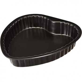 Molde para Tartas Corazón Antiaderente 25 cm Acero Negro Línea Arianna Guardini