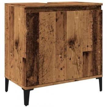 Mueble de lavabo madera de ingeniería envejecida 58x33x60 cm