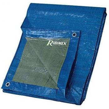 Lona ligera impermeable e imputrescible de 5 x 8 m con ojales de aluminio - Ribimex PRB06505X08