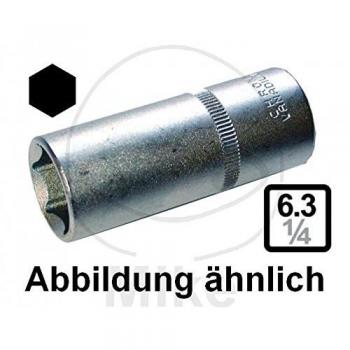 Juego de Llaves de Vaso Largas 1/4 - 11 Piezas Cr-V, Medidas de 4 a 13 mm