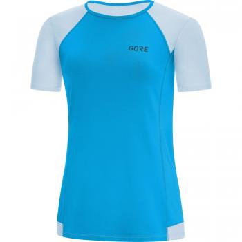 Gore Running Wear Gore Wear, Mujer, Camiseta Transpirable de Manga Corta para Correr, Gore R5 Women Shirt, Talla: 36, Color Azul/Azul Celeste, 100252