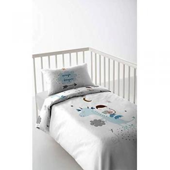 Haciendo el Indio S2802450 Funda Nórdica Magic Dragon C, Tamaño Cuna de 80, 115 X 145 + 20 Cm