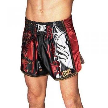 Leone 1947 Pantaloncini Kick-Thai Pantalones, Negro, X-Large Unisex Adulto