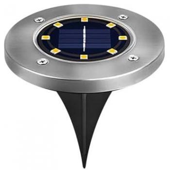 Piqueta Solar LED Inox 1W 3 Unidades Luz Fría 6400K