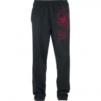 Red Smoky Tribal Pantalones de gimnasia Negro XXL