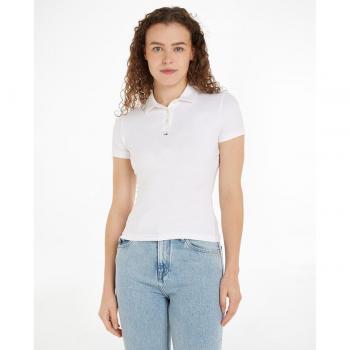 Polo de mujer Tommy Jeans de manga corta con cierre de botones
