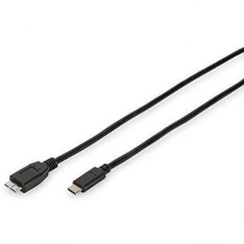 Cable de conexión DIGITUS USB 3.0 - 1m - cable de conexión de USB Type-C a USB micro B- Super-Speed ​​5 GBit / s - negro