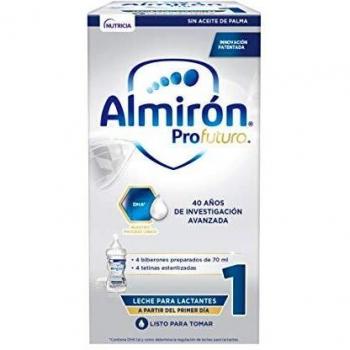 Almirón Profutura 1 Minibiberones, Leche de Inicio Bebé desde el Primer Día, 4x70ml, 280ml