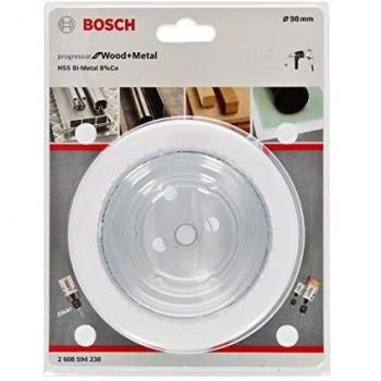Sierra de Corona Bosch Progressor 98mm para Madera y Metal con Accesorios