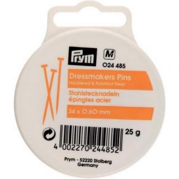 Prym 24485 0,60 x 34 mm 25 G Recto Pines, Plateado