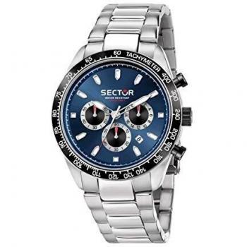 Sector 245 Men's Chronograph Watch - Stainless Steel Bracelet, Blue Dial, 100M Water Resistant