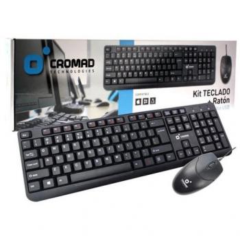 KIT TECLADO + RATÓN CON CABLE USB CROMAD