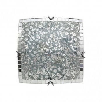 Plafón Cuadrado Tenor 2xE27 Cromo Mosaico 9x30x30 cm