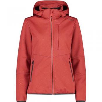 CMP Women's Zip Hood Softshell Jacket - Campari/Anthracite