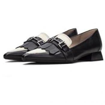 Mocasines Punta Afilada Negros Hispanitas Dali Chi243573 - Mocasines de mujer con tacón y adorno, color negro