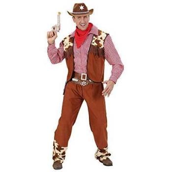 Disfraz de Vaquero para Hombre - Incluye Camisa, Chaleco, Pantalones, Cinturón y Bandana - Talla S
