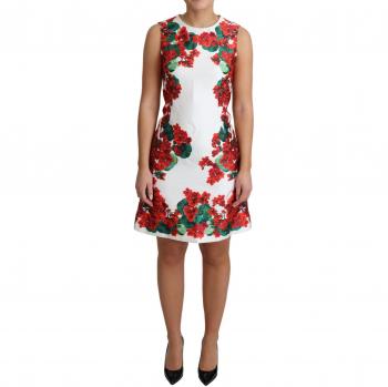 Dolce & Gabbana White Portofino Motif Fitted Mini Silk Dress - IT36 | XS