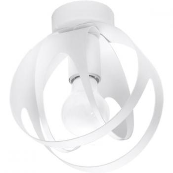Plafón Tulos Semi Steel blanco 1 bombilla 21cm