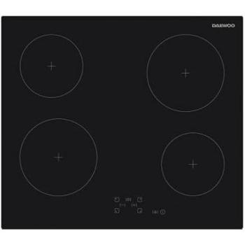 Placa de Cocción Vitrocerámica Daewoo 4 Fuegos 60 cm Negra BH6VTF27BNM