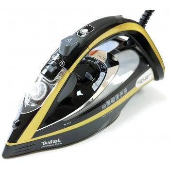 Tefal FV 9865 Ultimate Pure - Plancha de Vapor con suela de acero inoxidable, tecnología anti-cal, vapor continuo de 50 g/min, golpe de vapor de 220 g/min, capacidad del depósito de agua de 300