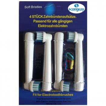 KongKay® 4 X Recambio para Cepillo eléctrico Compatible y en forma Braun Oral-B, compatibile with Oral-B / Braun Vitality Precision Clean, White Clean, Sensitive Clean, Oral-B Professional Care, Número de modelo: EB-17A / SB-17A