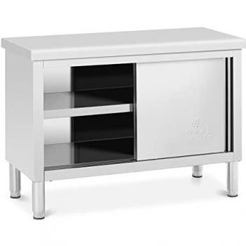 Mueble Neutro de Acero Inoxidable Premium - 120 x 50 cm - Capacidad 390 kg - Royal Catering