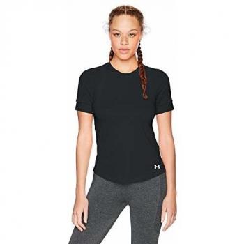 Under Armour HexDelta Camisa Manga Corta, Mujer, Black/Black/Reflective 001, S/M