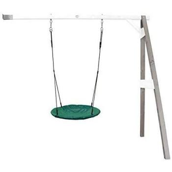 Columpio Nido Complementario de Verano en Madera FSC Gris/Blanco para Jardín 100 cm