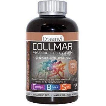 DRASANVI COLLMAR COMPRIMIDOS MASTICABLES - COLÁGENO Marino + Magnesio + Vitamina C + Ácido hiaulorónico - Sabor CHOCO GALLETA - 180 comprimidos