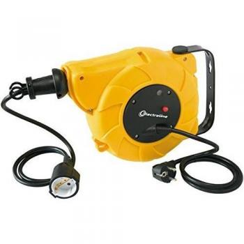 Electraline 100237 Enrollacables eléctrico automático a Resorte con alargador