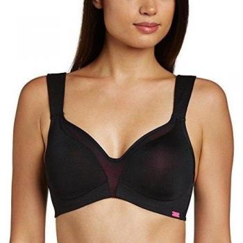 Gossard - Sujetador deportivo sin aros para mujer, color negro, talla 100c