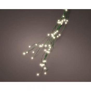 Guirnalda de luces LED exterior blanco cálido, 408 LEDs, 6.8 metros de largo, adecuada para árboles de hasta 180 cm