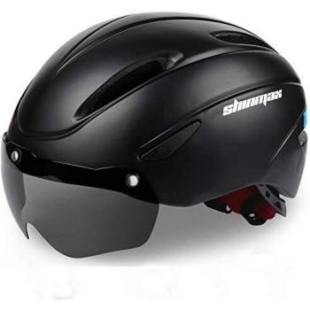 KINGLEAD Casco Bicicleta con Visera, Protección de Seguridad Ajustable Casco de Bicicleta Ligera para Montar en Bicicleta Casco de Bicicleta BMX Scooter Skate Mountain Road