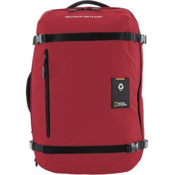 Mochila National Geographic Ocean Roja, 35L, 55x36x18cm, Compartimento para Portátil/Tablet, Asas Superior/Lateral, Correas Ocultables