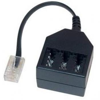 Adaptador RJ45 NFF Alcasa Macho/Femenino Negro