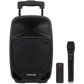 Altavoz Portátil Bluetooth FONESTAR MALIBU-308, 100W, Karaoke, Micrófono, Negro