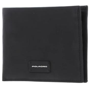 Piquadro Harper RFID Black Leather Wallet for Men - Horizontal Design, One Size