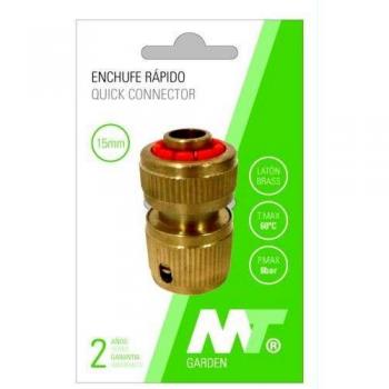 KEY Conector Rapido Laton con Stop para Manguera 19mm