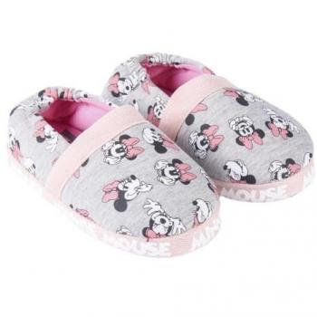 Zapatillas de Estar por Casa Minnie Mouse Gris Claro Talla 28-29 - Tipo Francesita, Poliéster y Suela TPR, Producto Original Diseñado en España