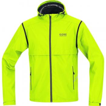 Gore Running Wear, Chaqueta Para Correr 2 En 1 Para Hombre, Mangas Desmontables, Amarillo Neón, XL