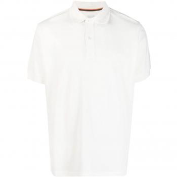 Paul Smith Men's Artist Stripe Cotton Polo Shirt in White | Size Small | M1R698PPL0008601