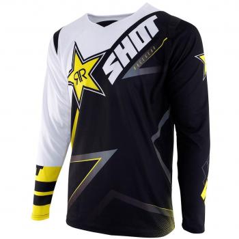 SHOT maillot Contacto réplica Rockstar 3.0, Negro/Blanco/Amarillo, talla M