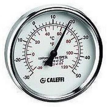 Termómetro de refrigeración Caleffi 687 con conexión trasera de 1/2 - 45 mm