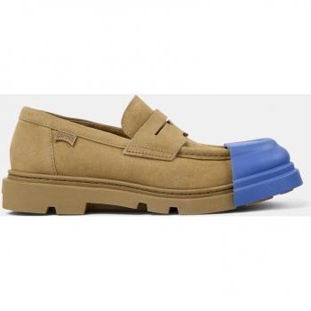 Mocasines de mujer CAMPER de piel con puntera a contraste, color marrón, talla 39