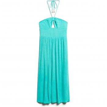 Superdry Women's Sleeveless Cut Out Midi Dress in Tropical Green (L) - Casual Viscose 2024